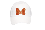 Glitter Hat with Heart (Fluorescent Orange)